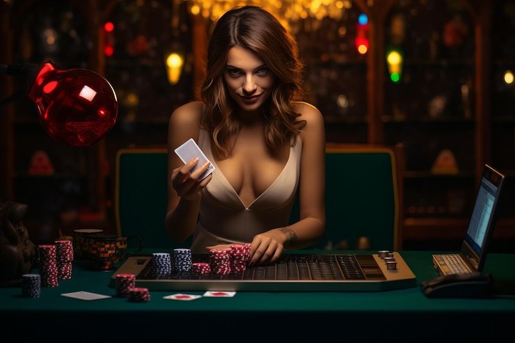 Blackjack dealer and betting interface on mobile